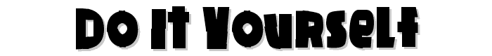 Do it yourself font